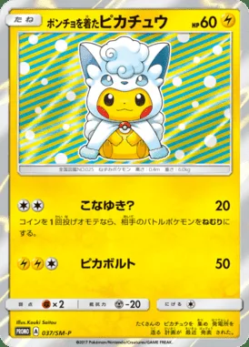 Poncho-wearing Pikachu