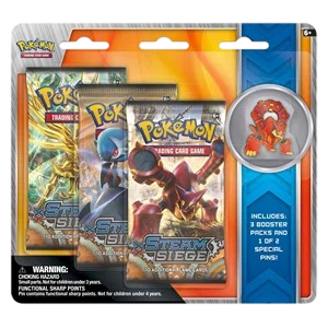 Steam Siege: Volcanion Pin 3-Pack Blister