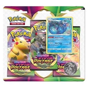 Vivid Voltage: Vaporeon 3-Pack Blister