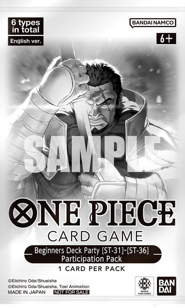 Deck Beginners Party ST 31 36 Participation Pack — One Piece Promotion Cards (Anglais)
