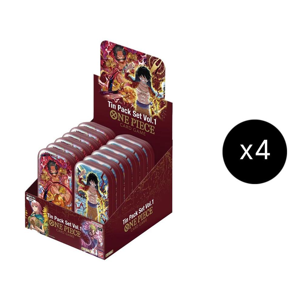 Display One Piece Tin Pack Vol. 1 Case — One Piece Promotion Cards (Anglais)