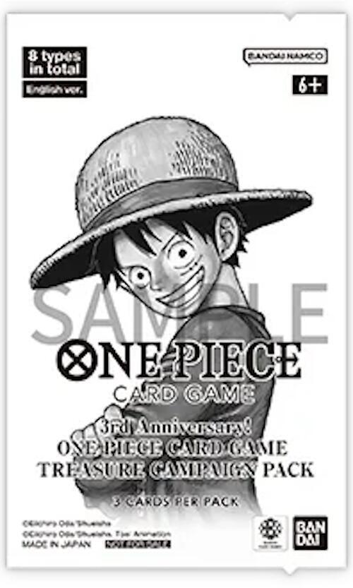 3rd Anniversary One Piece Game Treasure Campaign Pack — One Piece Promotion Cards (Anglais)