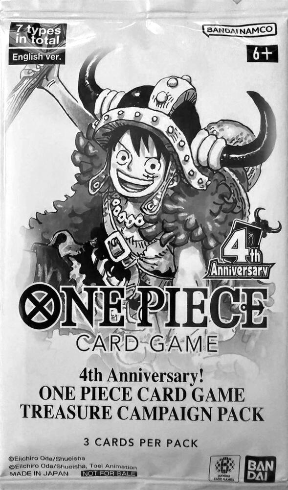 4th Anniversary One Piece Game Treasure Campaign Pack — One Piece Promotion Cards (Anglais)