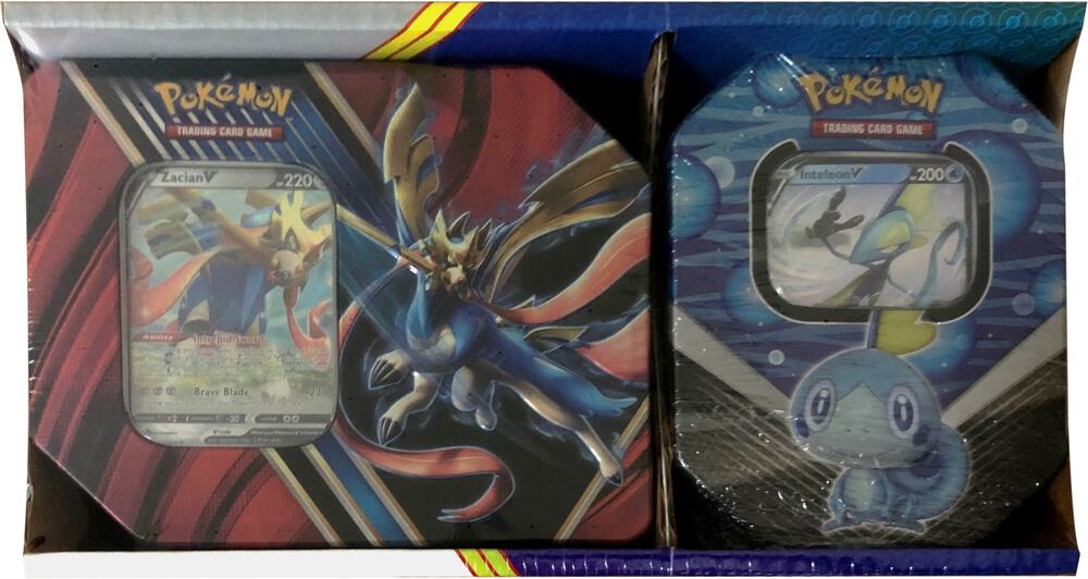 Tin Legends Galar Partners 2 pack Zacian V/Inteleon Retail Exclusive — Épée et Bouclier (Anglais)