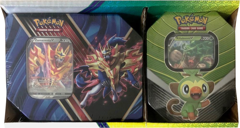 Tin Legends Galar Partners 2 pack Zamazenta V/Rillaboom Retail Exclusive — Épée et Bouclier (Anglais)